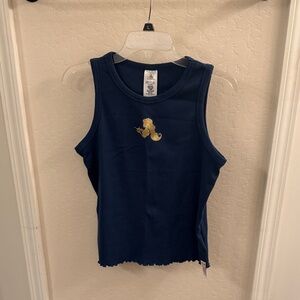 Disney Navy Blue Tank Top with Gold Detail